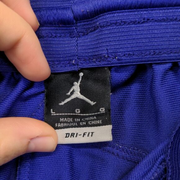 Nike Boys Dri Fit Jordan Athletic Shorts Blue Size L Jumpman Logo - Picture 14 of 16